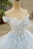 New Arrival Tulle Wedding Dresses Lace Up With Appliques