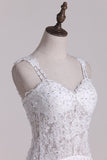 New Arrival Spaghetti Straps Mermaid Wedding Dresses Tulle With