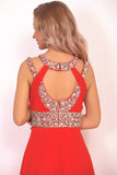 New Arrival Scoop Prom Dresses A Line Chiffon With Beads