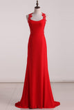 New Arrival Straps Open Back Spandex With Applique Prom