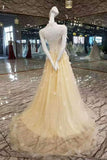 New Arrival Floral Prom Dresses Lace Up With Beads And Handmade