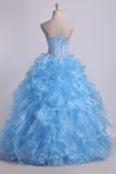 Sweetheart Quinceanera Dresses Ball Gown Organza With