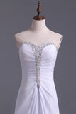 New Arrival White Sheath/Column Sweetheart Chiffon Floor Length