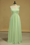 New Arrival One Shoulder Bridesmaid Dress Chiffon A