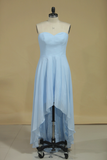 Asymmetrical Sweetheart A Line Bridesmaid Dresses Chiffon