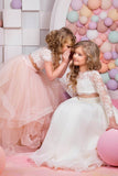 New Arrival Flower Girl Dresses Scoop Two Pieces With Appliques