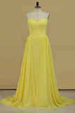 New Arrival Chiffon Bridesmaid Dresses Sweetheart Sweep Train A Line