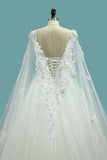 Hot Selling Wedding Dresses Lace Up With Appliques And Sequins And Bow Knot Off The