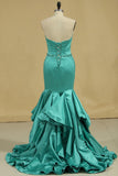 New Arrival Sweetheart Prom Dresses Mermaid Beaded Waistband