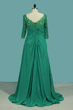 New Arrival Mother Of The Bride Dresses Bateau A Line Chiffon With