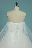 Gorgeous Wedding Dresses Sweetheart With Applique And Beads Chapel Train (Ivory