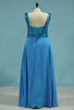 Bridesmaid Dresses Straps Sequined Bodice A Line Chiffon Floor