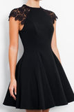 Homecoming Dresses Black Scoop Short/Mini Cap