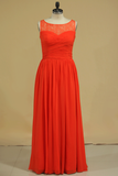 New Arrival Scoop Chiffon With Ruffles A Line Burgundy Bridesmaid Dresses Floor Length