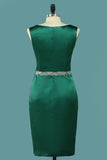 New Arrival Satin Sheath Scoop Cocktail Dresses Knee