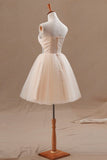 Homecoming Dresses A Line Sweetheart Tulle With Beading