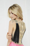 New Arrival A Line V Neck Satin With Beads Prom