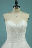 A Line Sweetheart Wedding Dresses With Applique And Beads