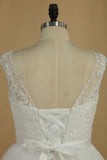 A Line Wedding Dresses Scoop With Applique And Sash