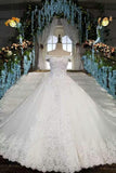 Luxurious Wedding Dresses Off The Shoulder With Appliques And Sequins Lace