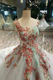 New Arrival Tulle Wedding Dresses A Line With Beads Rhinestones Scoop