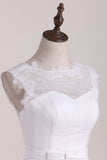 A Line Wedding Dresses Scoop Lace With Sash