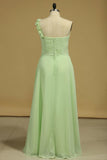 New Arrival One Shoulder Bridesmaid Dress Chiffon A