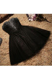 Sweetheart Homecoming Dresses A Line Tulle With Beads Above