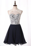 Homecoming Dresses Scoop A Line Chiffon & Lace