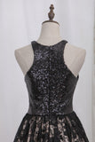 Homecoming Dresses A Line Scoop Sequin&Lace