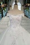 Luxurious Wedding Dresses Off The Shoulder With Appliques And Sequins Lace