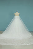 Gorgeous Wedding Dresses Sweetheart With Applique And Beads Chapel Train (Ivory