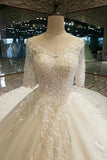 Marvelous Wedding Dresses A Line With Beading Royal LuxuryTrain Mid-Length