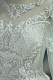 Gorgeous Wedding Dresses Scoop Tulle With Beadings Zipper Back Royal