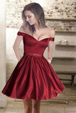 Satin With Pockets Homecoming Dresses