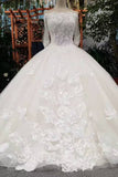 New Arrival Mid-Length Sleeves Wedding Dresses With Appliques And Sequins Boat