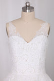 New Wedding Dress Ball Gown Spaghetti Straps Floor-Length Lace Zipper