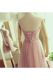 Tulle Bridesmaid Dresses Strapless Ruched Bodice With Sash