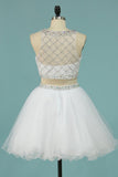 Hot Selling Homecoming Dresses Scoop A-Line Beaded Bodice Tulle