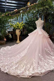 New Arrival Marvelous Floral Wedding Dresses Lace Up Scoop Neck With