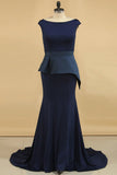 New Arrival Scoop Mermaid Spandex Evening Dresses Sweep