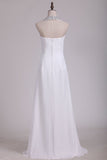 White Halter Bridesmaid Dresses With Beading Floor Length