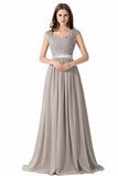 Elegant A Line Wedding Bridesmaid Chiffon Elegant Long Evening