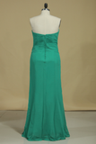 Sweetheart Sheath Bridesmaid Dress With Ruffles