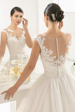 New Arrival Wedding Dresses A Line Scoop Tulle With Applique