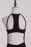 New Arrival Spaghetti Straps Open Back Spandex Mermaid Evening