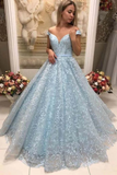 New Arrival Off The Shoulder Prom Dresses Formal Evening Dress Lace Floor