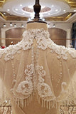 New Arrival Marvelous High Neck Wedding Dresses With Bow Knot Appliques And