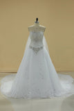 Gorgeous Sweetheart Wedding Dresses A Line Tulle With Applique