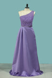 Chic Bridesmaid Dresses One Shoulder Floor Length